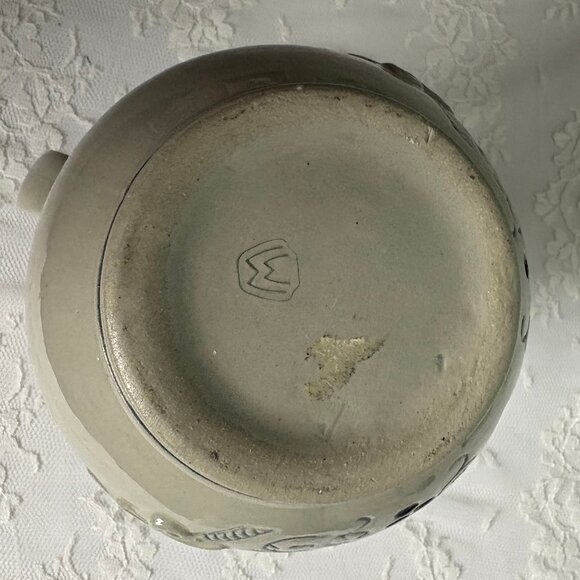 German Salt Glazed Pottery Pitcher 1L  Trinkt Wie Eure Vater Aus Stein Den Wein - Picture 6 of 6